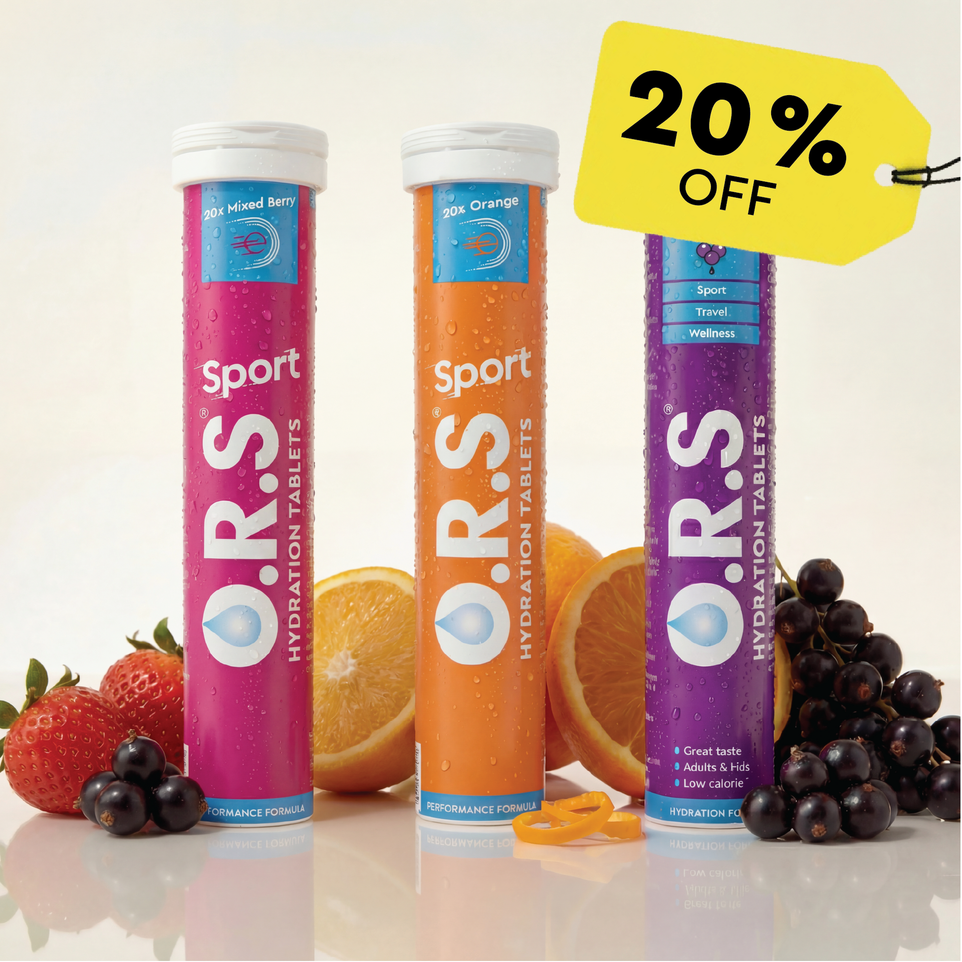 ORS Hydration Tablets オーアールエス 24本セット Electrolyte Tablets Sports Bundle | O.R.S Hydration