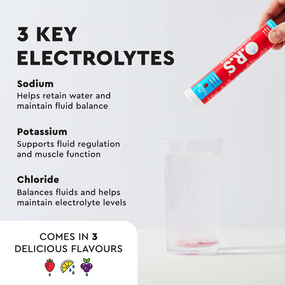 Electrolyte Tablets in Strawberry Flavour for Everyday Hydration – O.R ...